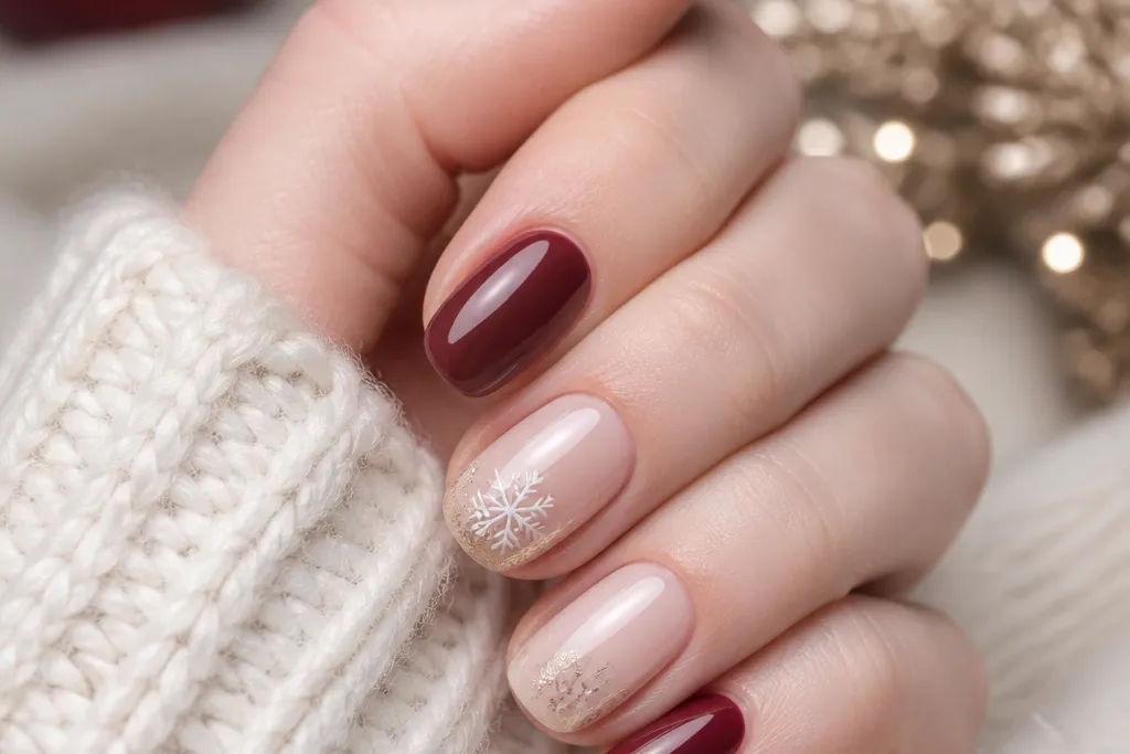 Elegant Christmas Nails for a Classy Holiday Manicure