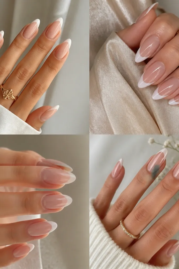 Almond Cat Eye French Tip Nail Ideas That Look Elegant