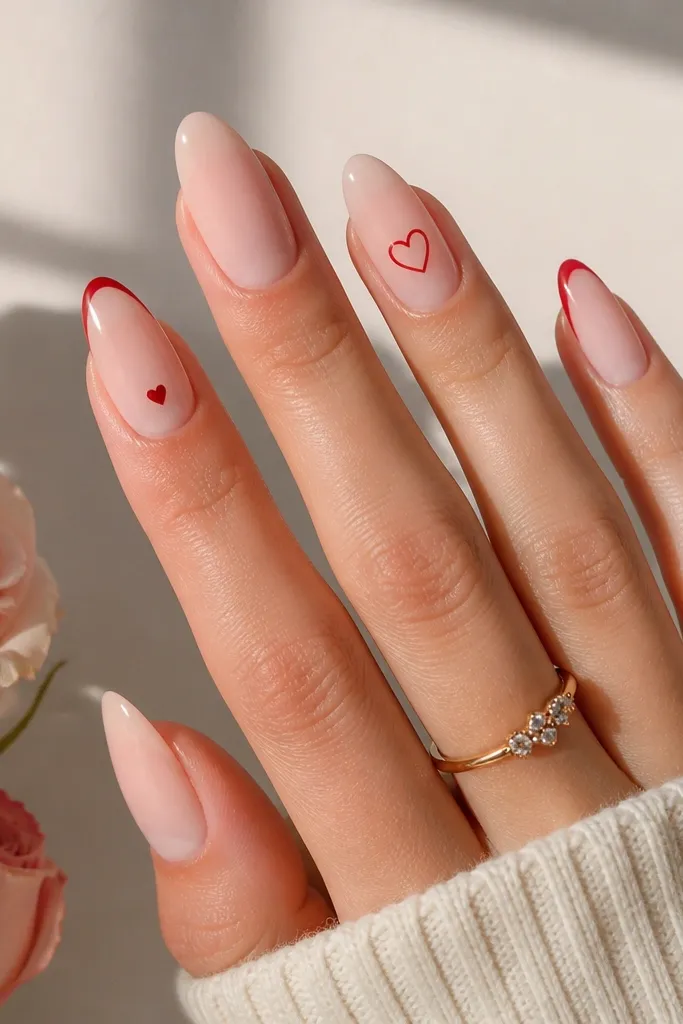 Valentine's biab nails inspiration for romance