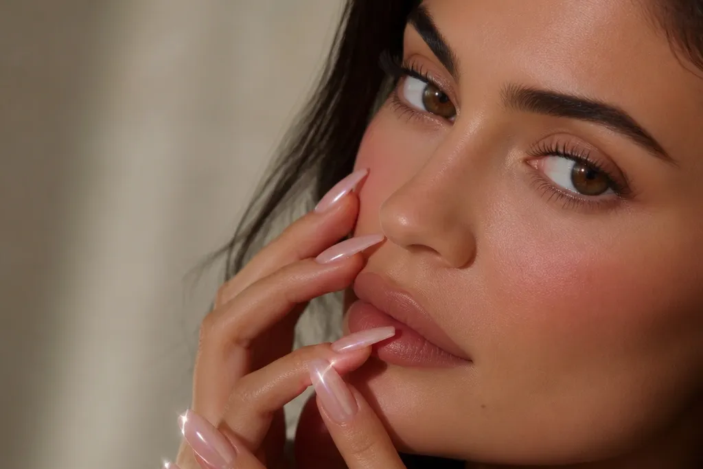 Kylie Jenner nails with lights