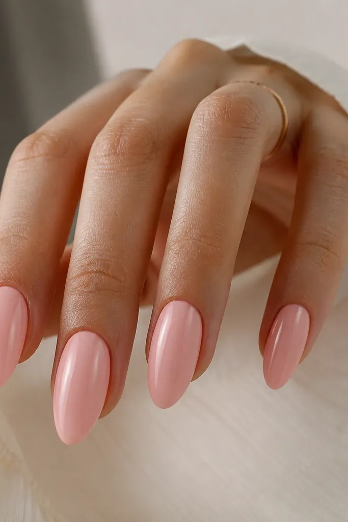 Luxe High-End Pink Almond Nails