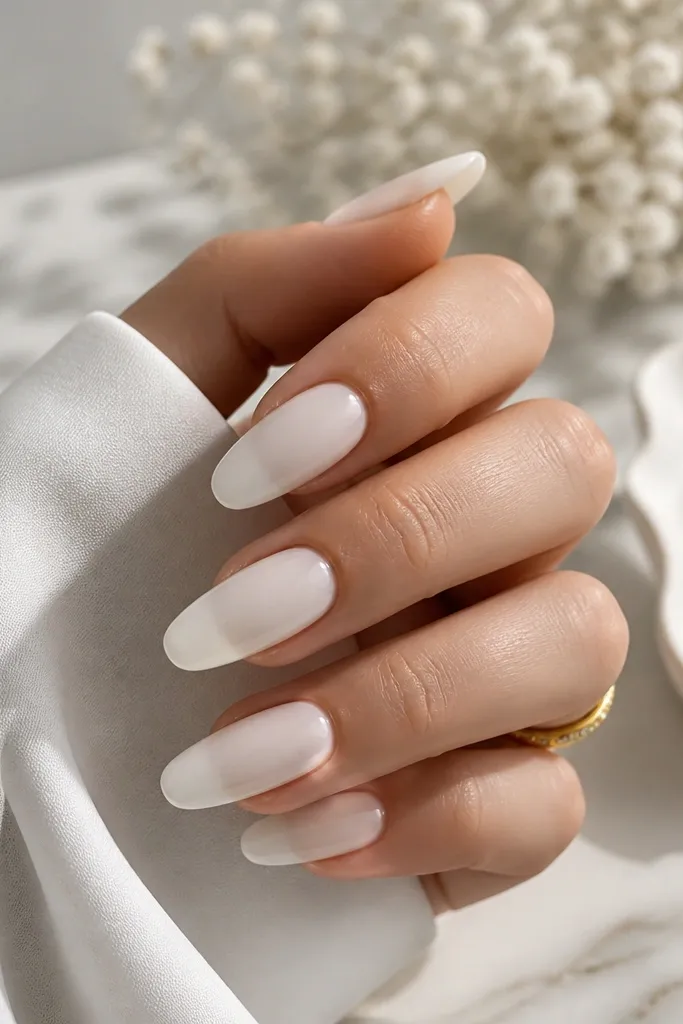 White nail extension designs for a fresh and elegant manicure