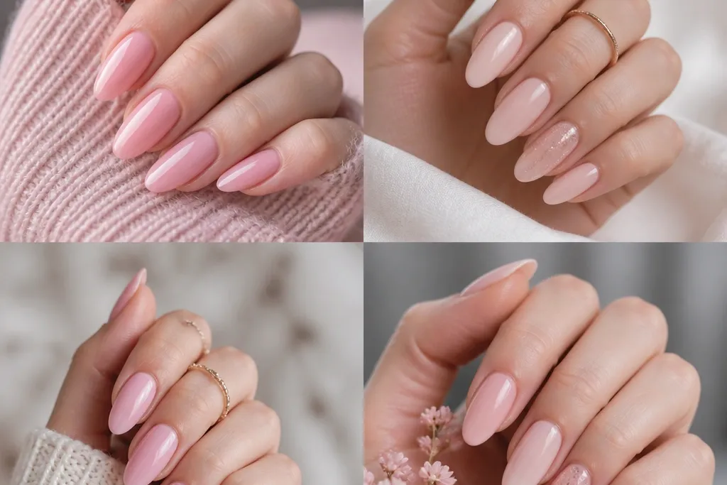 Year-Round Pink Almond Nails Ideas