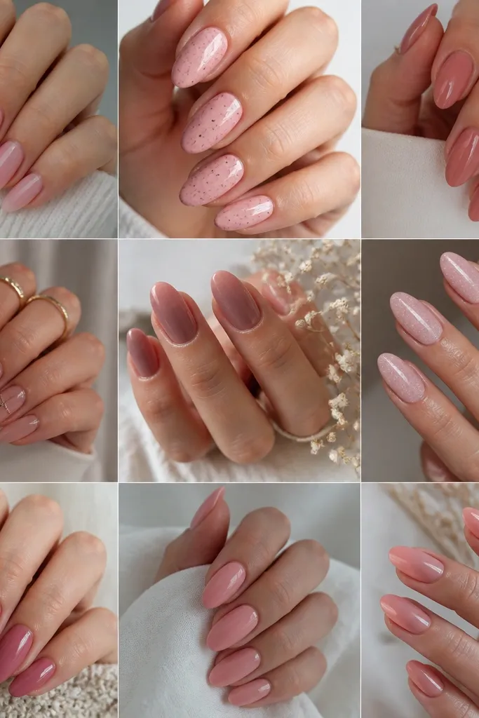 Year-Round Pink Almond Nails Ideas